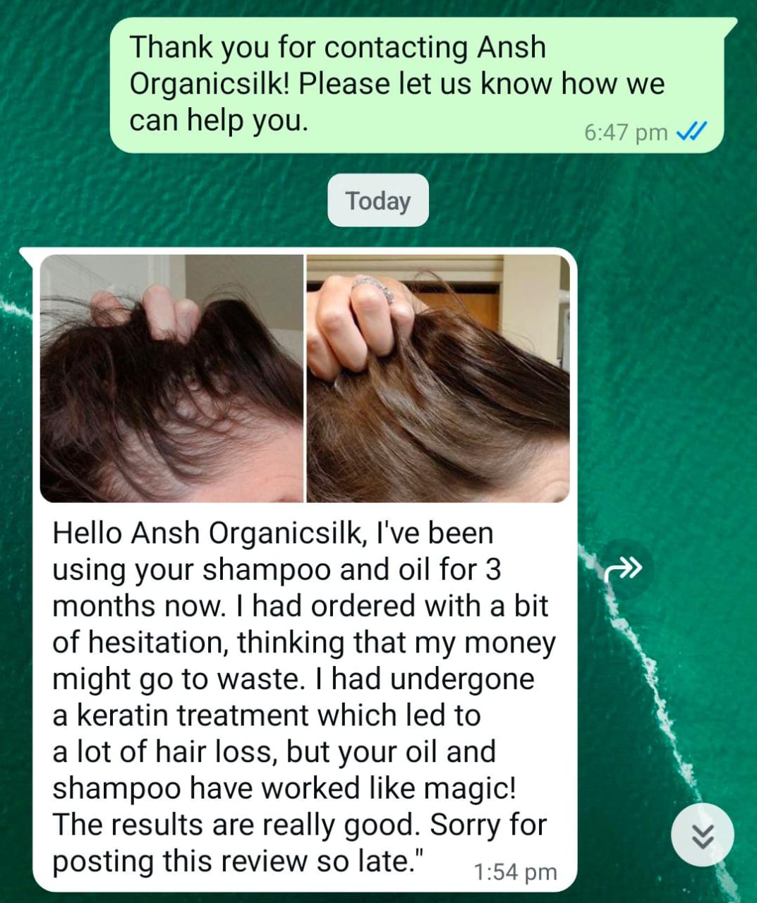 Regrow plus organic hair oil